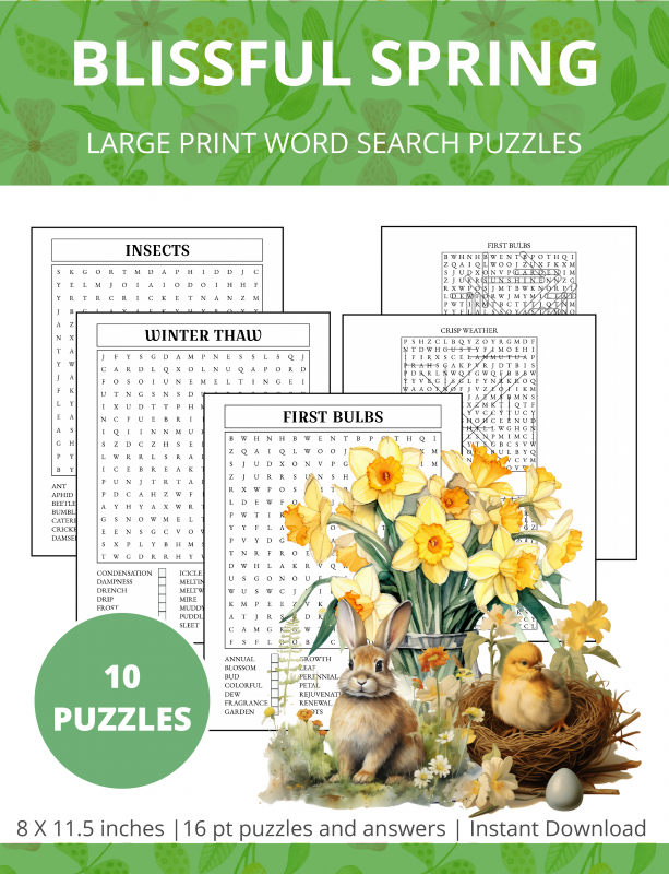 BLISSFUL SPRING WORD SEARCH
